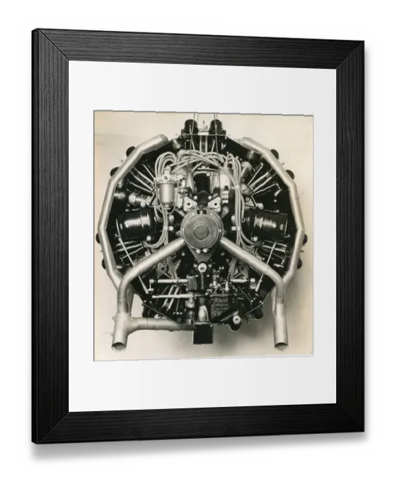 Framed Print : Rear view of a Pobjoy Niagra seven-cylinder radial engine Framed Print : Rear view of a Pobjoy Niagra seven-cylinder radial engine