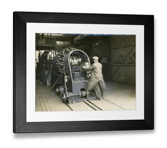 Framed Print : An aero engine test house at the Armstrong Siddeley works Framed Print : An aero engine test house at the Armstrong Siddeley works