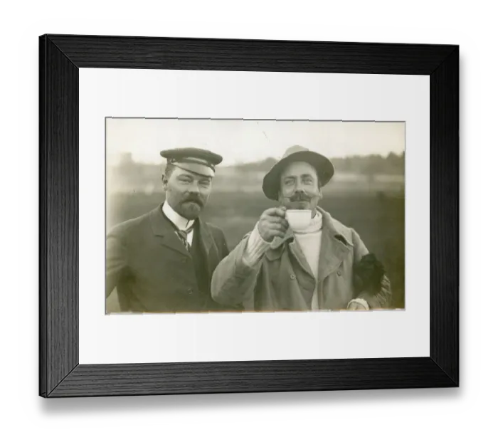 Framed Print : S. F. Cody, right, as a ?strike-breaker?, arrived at Bro? Framed Print : S. F. Cody, right, as a ?strike-breaker?, arrived at Bro?
