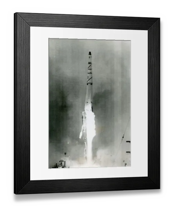 Framed Print : Thor-Agena rocket is launched from Vandenberg Air Force Base Framed Print : Thor-Agena rocket is launched from Vandenberg Air Force Base