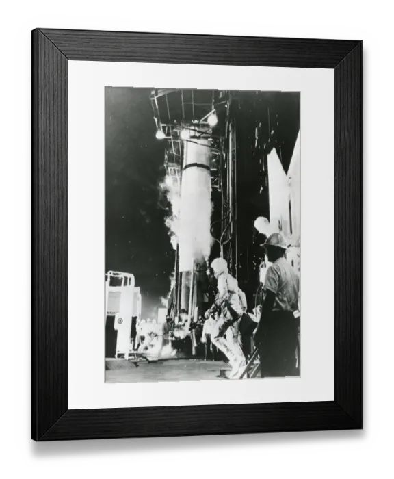 Framed Print : Alan Shepard Jr walks to Redstone launcher - Cape Canaveral Framed Print : Alan Shepard Jr walks to Redstone launcher - Cape Canaveral