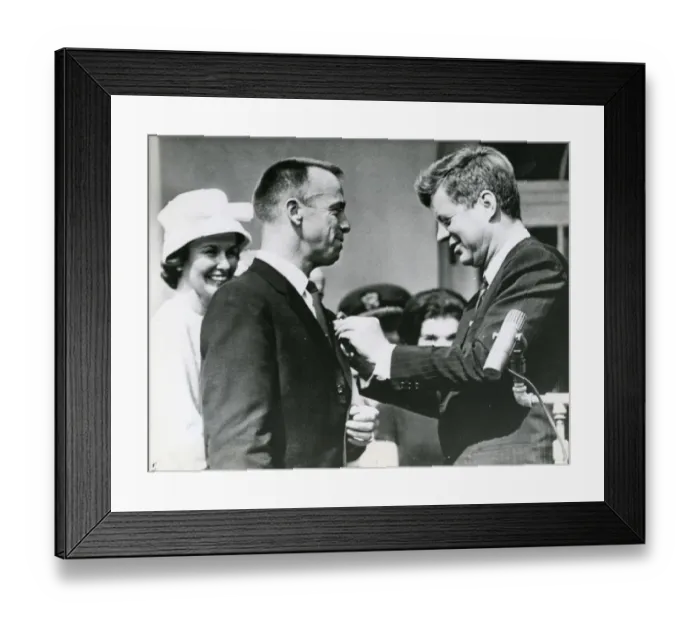 Framed Print : President John F. Kennedy presents the National Aeronau? Framed Print : President John F. Kennedy presents the National Aeronau?