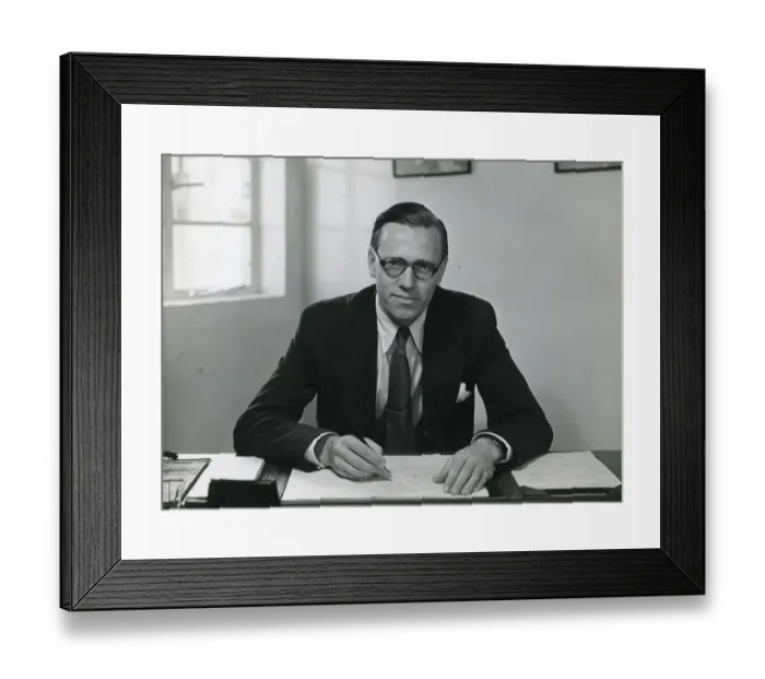 Framed Print : Frederick William Page in his office at English Electric Framed Print : Frederick William Page in his office at English Electric