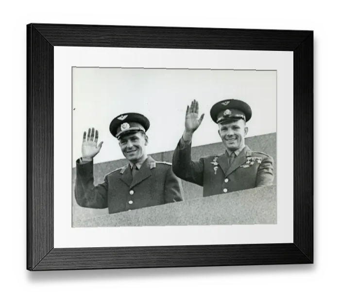Framed Print : Major Herman Titov & Major Yuri Gagarin, Red Square, Moscow Framed Print : Major Herman Titov & Major Yuri Gagarin, Red Square, Moscow