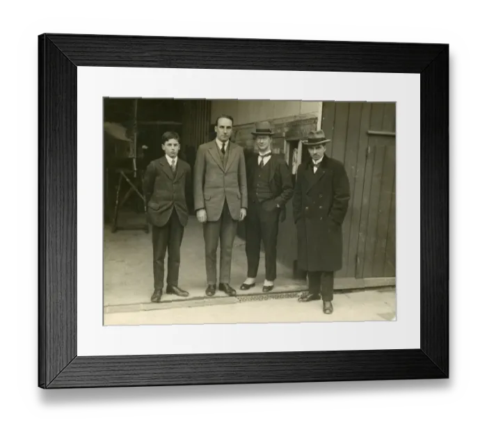 Framed Print : HRH Infante Don Alfonso of Spain at the works of the Gl? Framed Print : HRH Infante Don Alfonso of Spain at the works of the Gl?