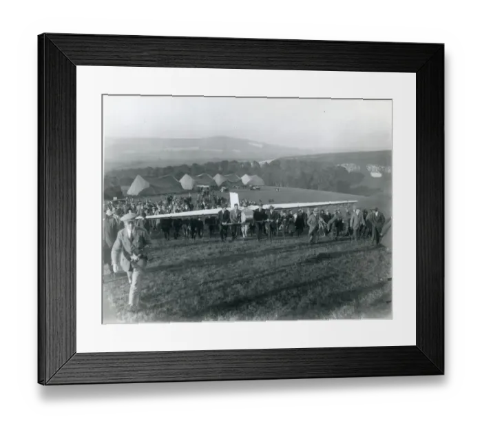Framed Print : F. P. Raynam?s glider at the 1922 Itford meeting