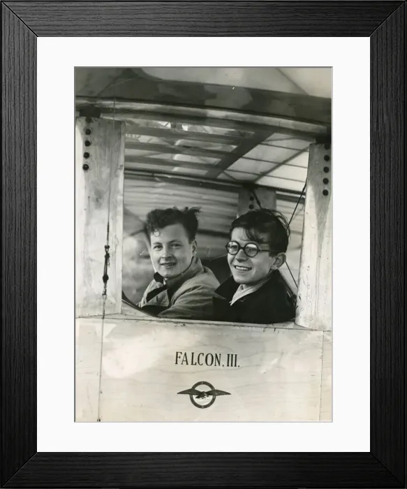 Framed Print : Flt Lt W. Murray, left, and John S. Sproule after their? Framed Print : Flt Lt W. Murray, left, and John S. Sproule after their?