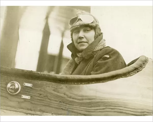 Sister Hilda Hope McMaugh, AIF, in an aircraft at the C?