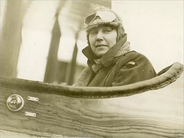 Sister Hilda Hope McMaugh, AIF, in an aircraft at the C?