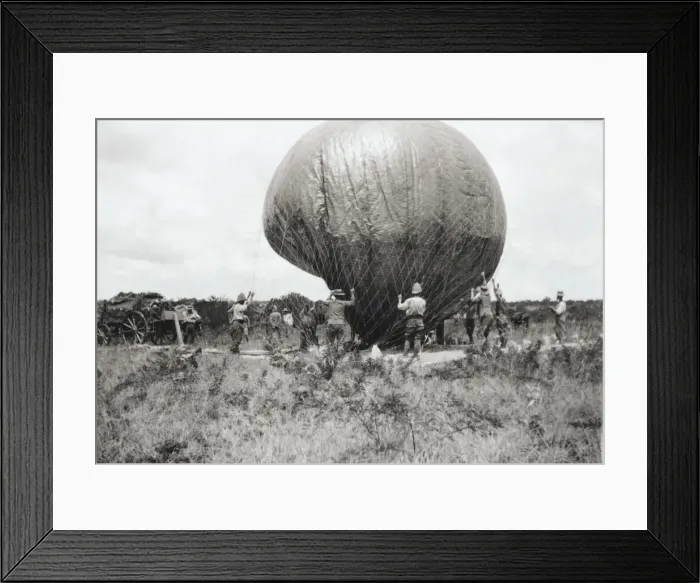Framed Print : Balloon Corps Transport Gas Balloon Being Used by the Br? Framed Print : Balloon Corps Transport Gas Balloon Being Used by the Br?