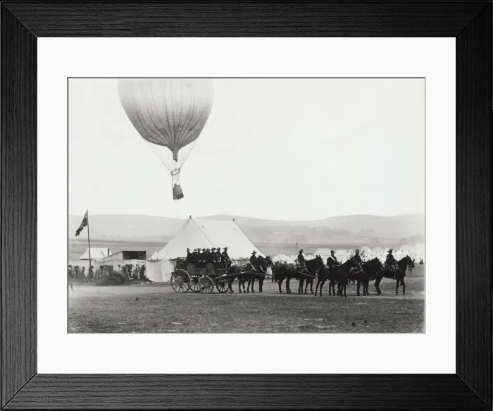Framed Print : Soldiers on Horses and a Horse Drawn Carriage with a Tet? Framed Print : Soldiers on Horses and a Horse Drawn Carriage with a Tet?