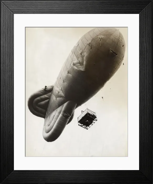 Framed Print : Barrage Balloon Used for Parachute Training During WW2 Framed Print : Barrage Balloon Used for Parachute Training During WW2