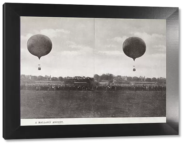 3D Stereoscopic Image, Titled A Balloon Ascent
