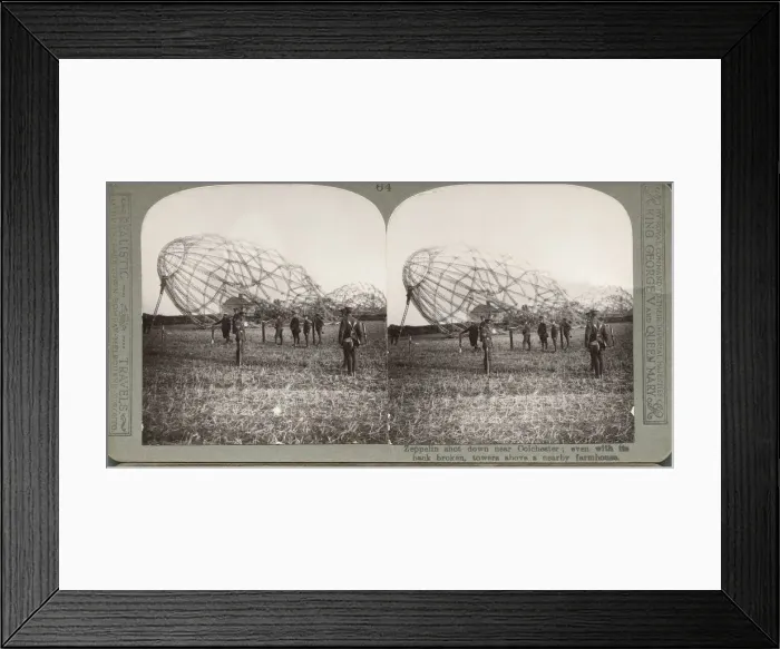 Framed Print : Zeppelin. 3D Stereoscopic Image, the Remains of a Zeppelin Airship Structure Framed Print : Zeppelin. 3D Stereoscopic Image, the Remains of a Zeppelin Airship Structure