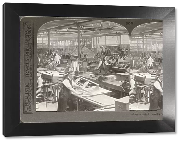 3D Stereoscopic Image, Sheet Metal Worker at a Great Aer?