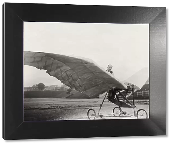 Mr Dubois with His Ornithopter at the Concours Lepine, F?