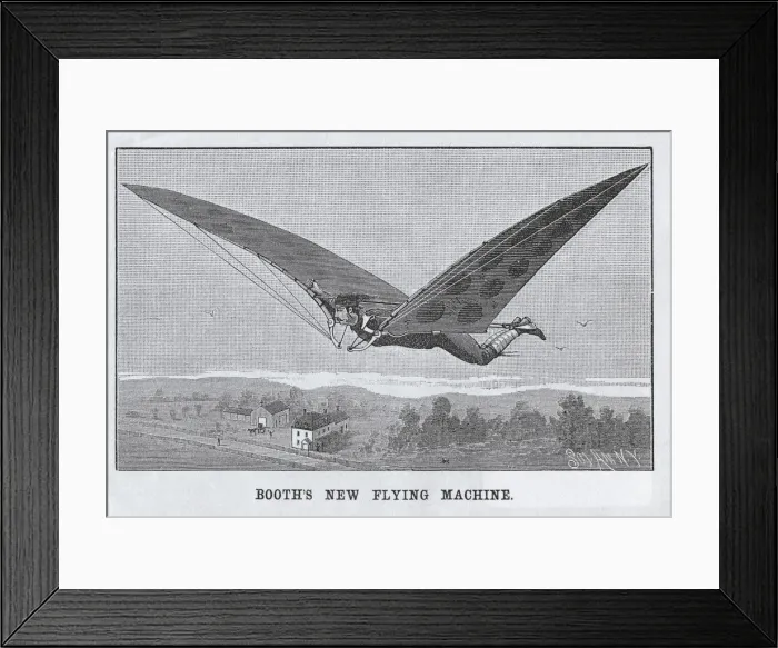 Framed Print : Illustration Booth Ornithopter Booths New Flying Machin? Framed Print : Illustration Booth Ornithopter Booths New Flying Machin?