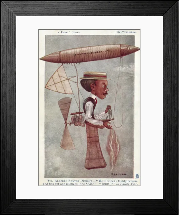 Framed Print : Mr Alberto Santos Dumont Flying His Number 6 Airship He? Framed Print : Mr Alberto Santos Dumont Flying His Number 6 Airship He?