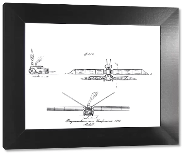 Line-Drawing of the Kaufmann Steam Powered Ornithopter o?