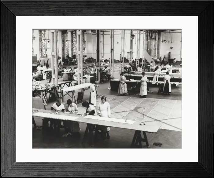 Framed Print : Lady Factory Production-Line Worker at the Royal Aircraf? Framed Print : Lady Factory Production-Line Worker at the Royal Aircraf?