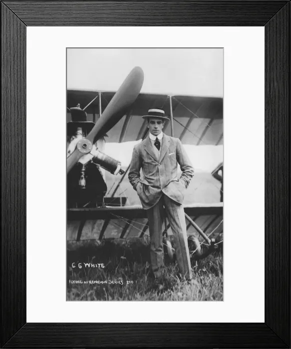 Framed Print : A Picture of Claude Graham White, the First Englishman t? Framed Print : A Picture of Claude Graham White, the First Englishman t?