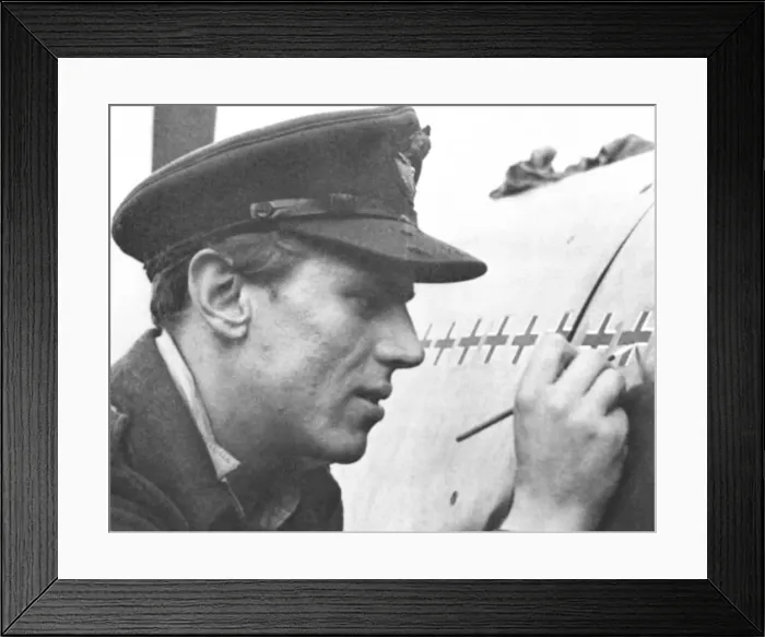 Framed Print : World War Two Canadian Fighter Air Ace George Frederick ? Framed Print : World War Two Canadian Fighter Air Ace George Frederick ?