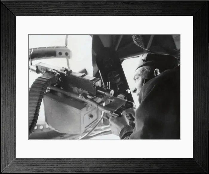 Framed Print : Italian Air Gunner During WW2 Framed Print : Italian Air Gunner During WW2