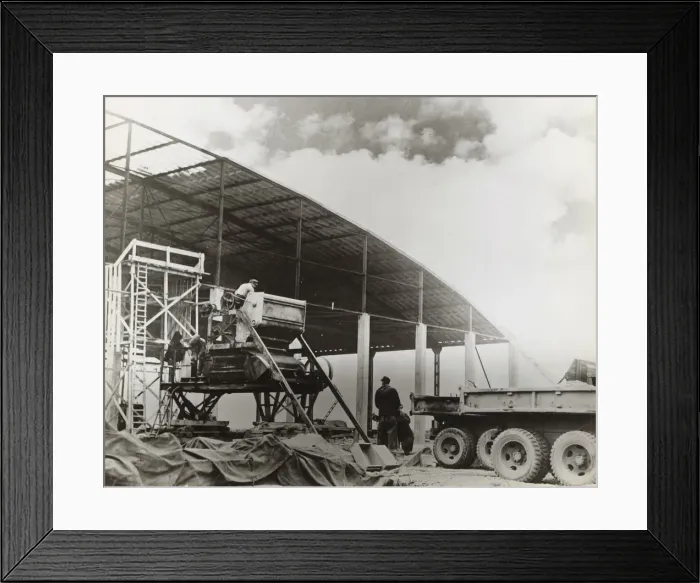Framed Print : New Hangars Being Constructed at the Headquarters of the? Framed Print : New Hangars Being Constructed at the Headquarters of the?