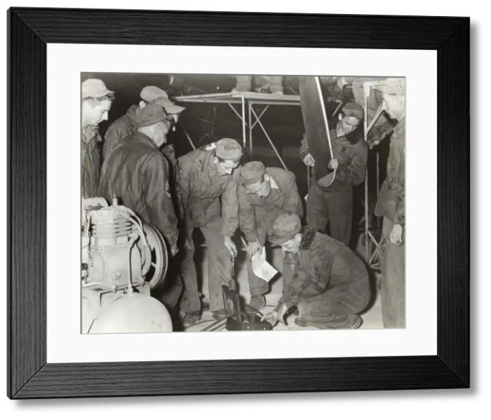 Framed Print : Airmen Maintaining Components at the Headquarters of the? Framed Print : Airmen Maintaining Components at the Headquarters of the?