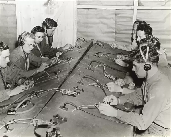 Airmen Attending a Radio Communication Class at the Head?