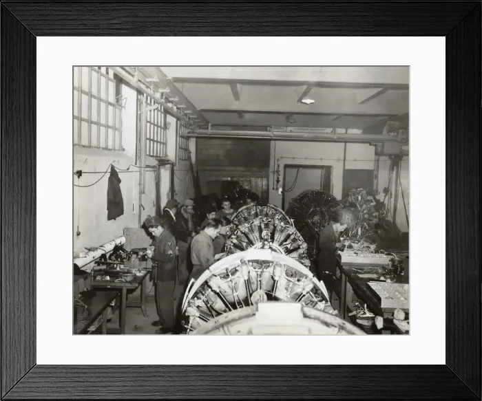 Framed Print : Airmen Maintaining Aero Engine at the Headquarters of th? Framed Print : Airmen Maintaining Aero Engine at the Headquarters of th?