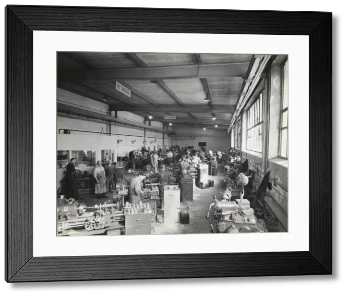 Framed Print : Men and Women Working in Maintenance at the Headquarters? Framed Print : Men and Women Working in Maintenance at the Headquarters?