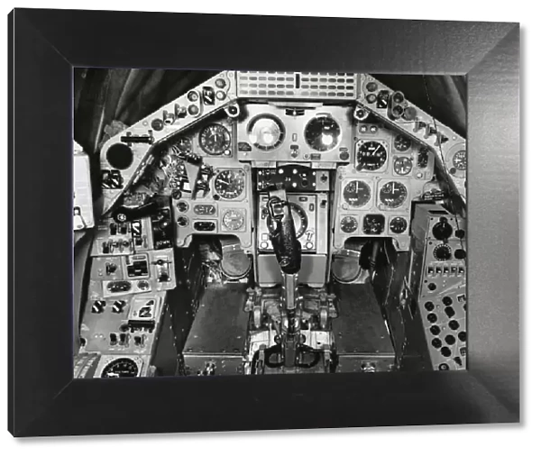 BAC TSR-2. Control-Yoke and Instruments in the Cockpit of a BAC Tsr 2 Date: 1964