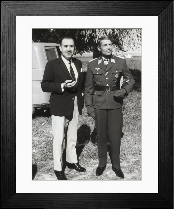 Framed Print : Movie Chief Technical Advisor General Adolf Galland (Lef? Framed Print : Movie Chief Technical Advisor General Adolf Galland (Lef?