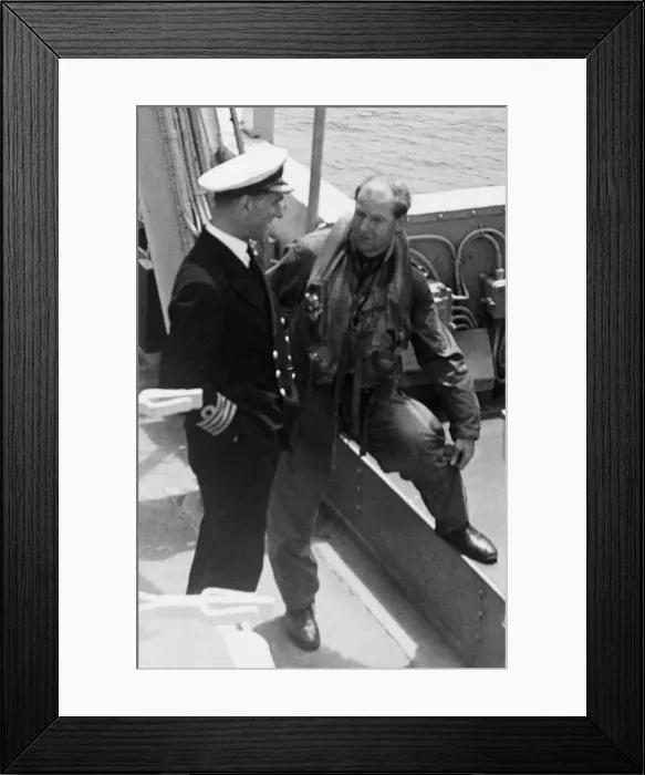 Framed Print : Royal Navy Fleet Air Arm Faa Pilot Meets Ships Captain a? Framed Print : Royal Navy Fleet Air Arm Faa Pilot Meets Ships Captain a?