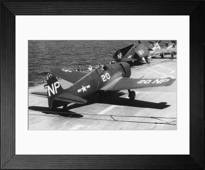 Framed Print : Us Navy Aircraft Landing on the Aircraft-Carrier Hms Glo? Framed Print : Us Navy Aircraft Landing on the Aircraft-Carrier Hms Glo?