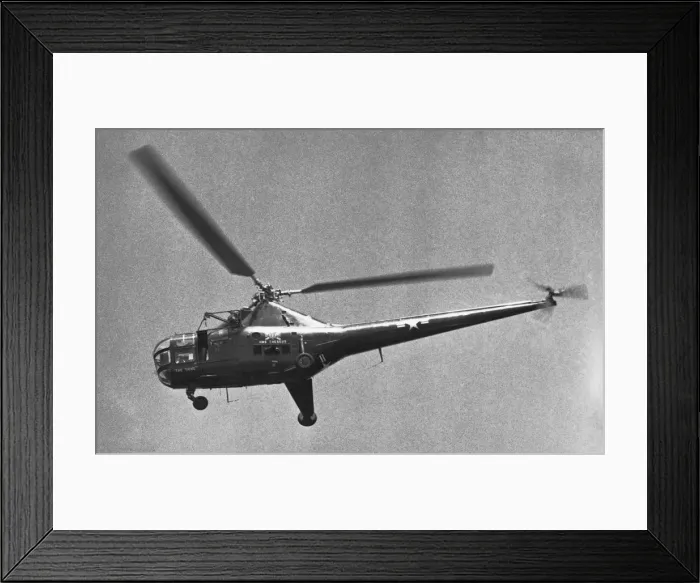 Framed Print : Sikorsky S-51 Hms Theseus Ships Helicopter Taking-Off fr? Framed Print : Sikorsky S-51 Hms Theseus Ships Helicopter Taking-Off fr?