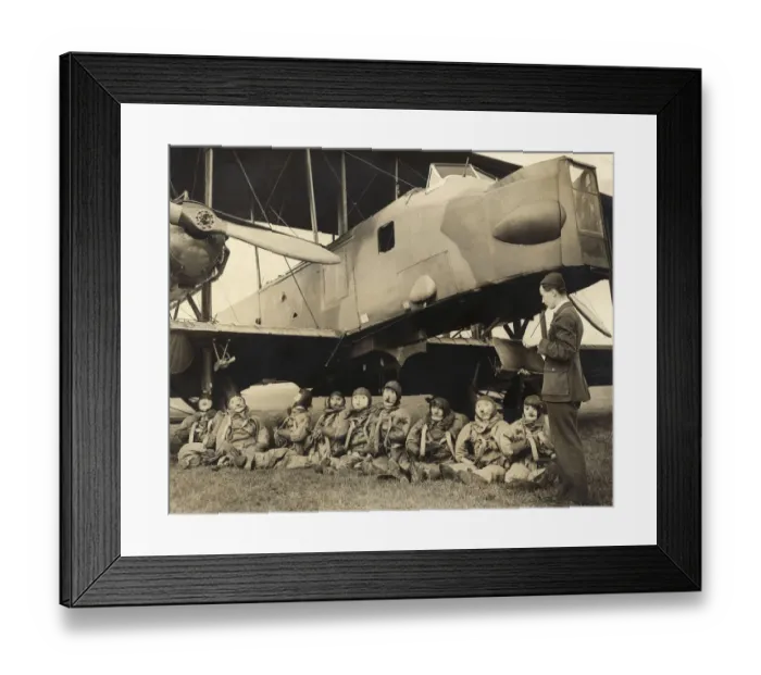 Framed Print : Squadron Leader Sandbags and His Colleagues Waiting to ? Framed Print : Squadron Leader Sandbags and His Colleagues Waiting to ?