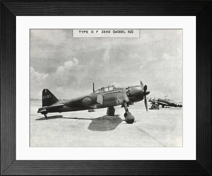 Framed Print : Mitsubishi A6M5 Zero - Model 52