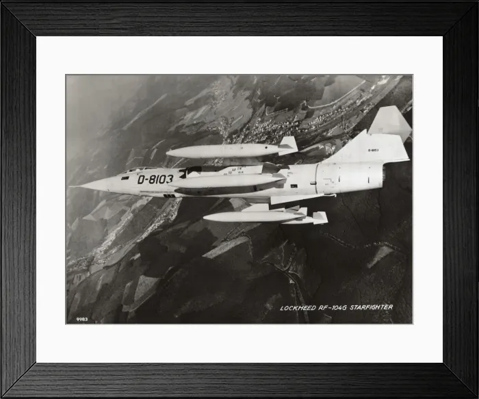 Framed Print : Lockheed RF-104G Starfighter Framed Print : Lockheed RF-104G Starfighter