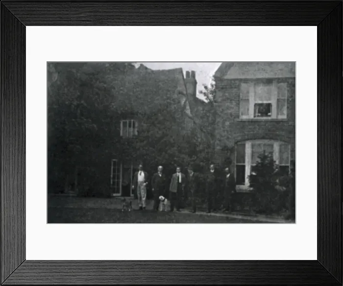 Framed Print : George Davidson and Engineering Staff Outside The Drawi? Framed Print : George Davidson and Engineering Staff Outside The Drawi?