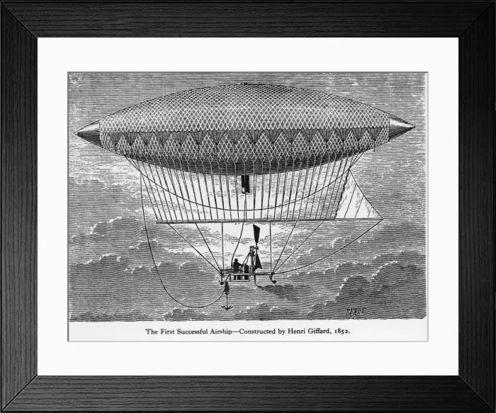 Framed Print : The First Successful Airship - Constructed by Henri Giff? Framed Print : The First Successful Airship - Constructed by Henri Giff?