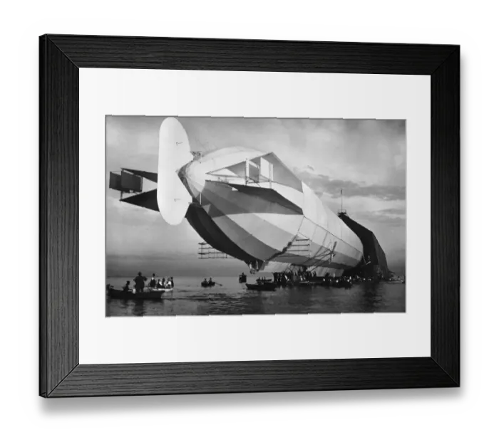 Framed Print : Zeppelin LZ-6 Airship Entering its Hangar by Lake Constance Framed Print : Zeppelin LZ-6 Airship Entering its Hangar by Lake Constance