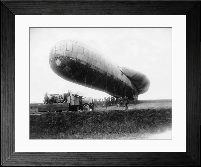 Framed Print : Soldiers Preparing an Allied Observation Gas-Filled Caqu? Framed Print : Soldiers Preparing an Allied Observation Gas-Filled Caqu?