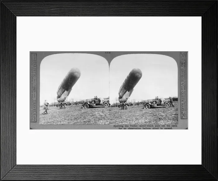 Framed Print : Stereoscopic View of an Allied Observation Gas-Filled Dr? Framed Print : Stereoscopic View of an Allied Observation Gas-Filled Dr?