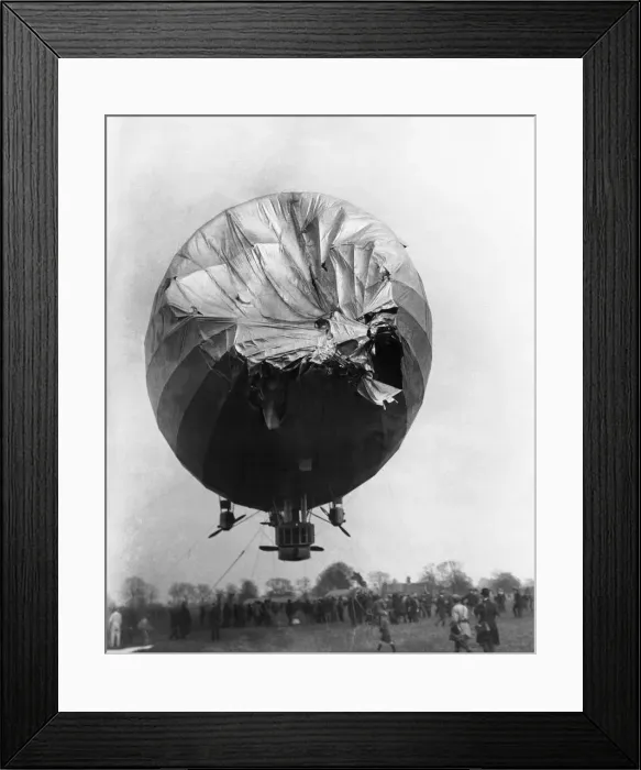 Framed Print : Airship R33 with a Damaged Nose after Breaking from her ? Framed Print : Airship R33 with a Damaged Nose after Breaking from her ?