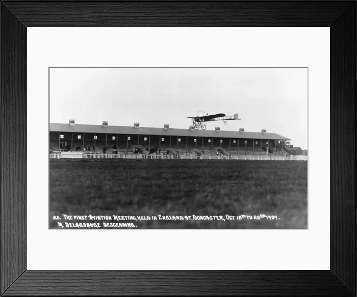 Framed Print : Mr Delagranges Bleriot XI Monoplane Descending at the ? Framed Print : Mr Delagranges Bleriot XI Monoplane Descending at the ?