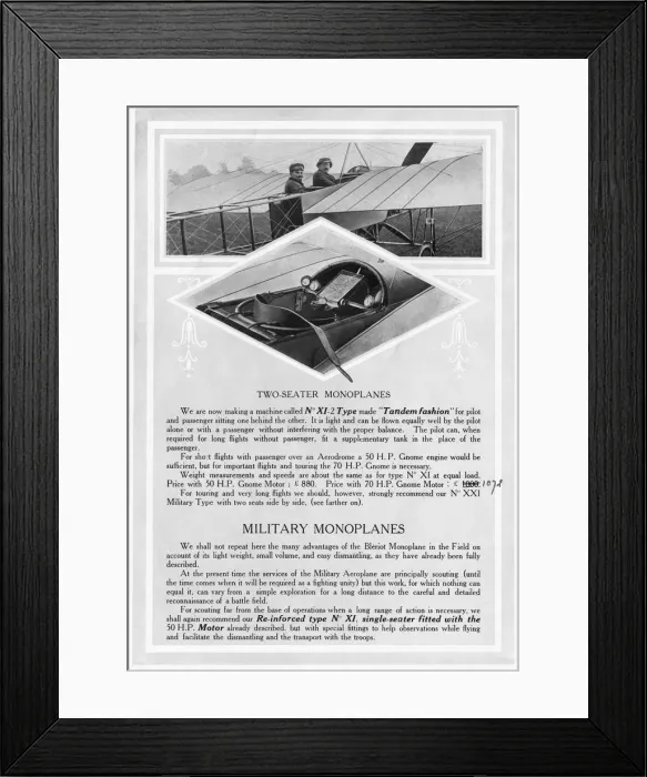 Framed Print : Bleriot XI / 11 Framed Print : Bleriot XI / 11