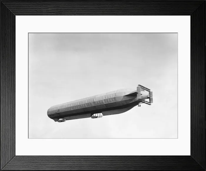 Framed Print : Military Airship Spiess Flying with General Hirschauer ?