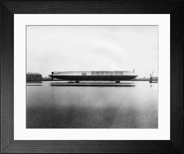 Framed Print : Airship Parked on Water Framed Print : Airship Parked on Water